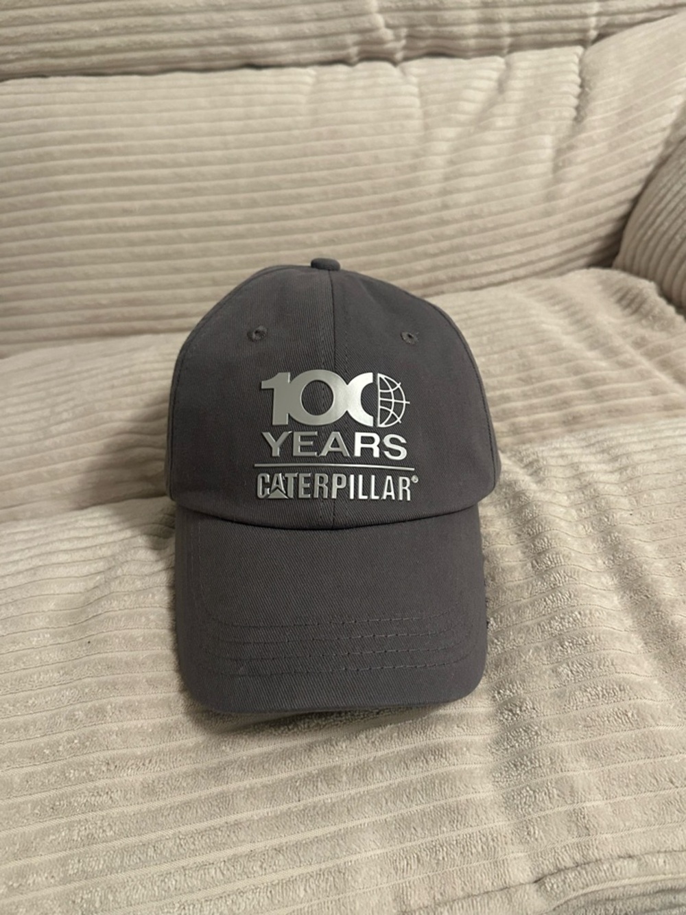 Caterpillar Gray 100 Years Logo Cap NWT